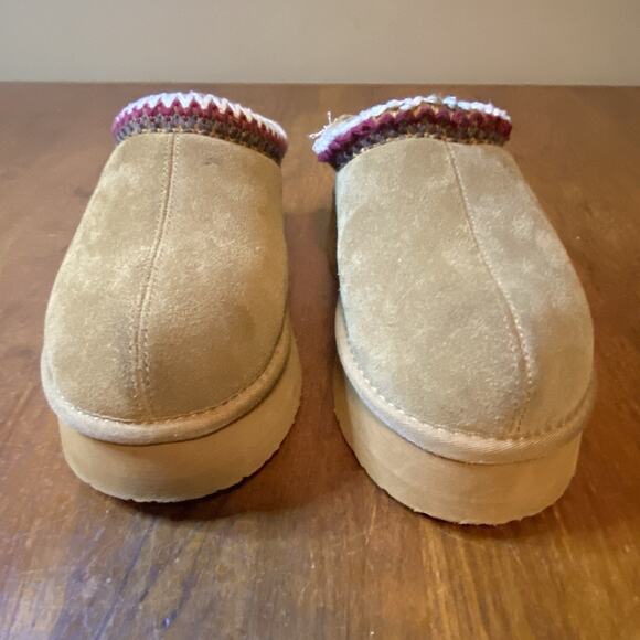 FITORY Womens Platform Slip on Suede Ankle Boots with Fleece-lined size 8 - Picture 2 of 7